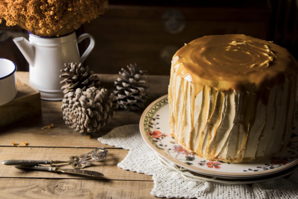 pastel de calabaza y caramelo salado